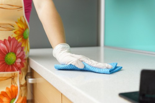 Cleaning dust and residue after renovation work in W2