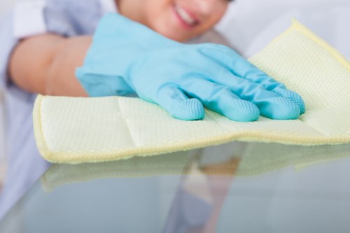 Cleaning team maintaining a safe and tidy work environment