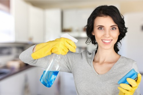 Office cleaners in W2 maintaining a clean workspace