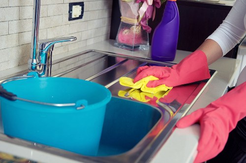 Waste sorting and compliant disposal during a cleaning service