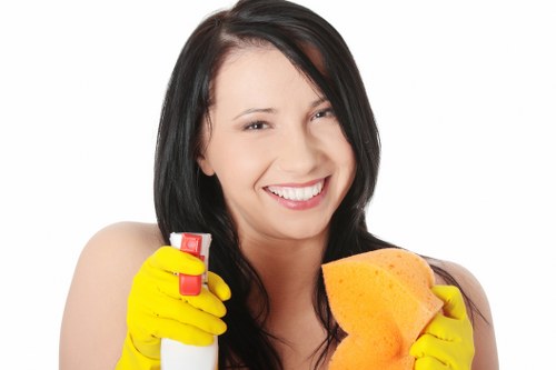 Professional cleaning staff maintaining a commercial facility